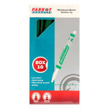 Parrot Products Whiteboard Markers (10 Markers - Slimline Tip - Green) PW2001G