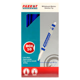Parrot Products Whiteboard Markers (10 Markers - Slimline Tip - Blue) PW2001D