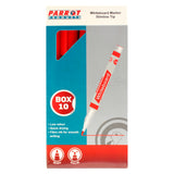 Parrot Products Whiteboard Markers (10 Markers - Slimline Tip - Red PW2001R