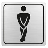 Parrot Products: Gents Toilet Symbolic Sign on Brushed ACP 15cm*15cm SN4108