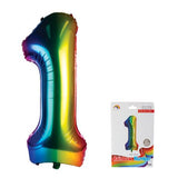 Rainbow Number Helium Balloon 106cm