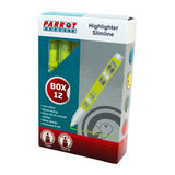 Parrot Slimline Marker Highlighters (Box of 12 - Yellow) PH2001Y