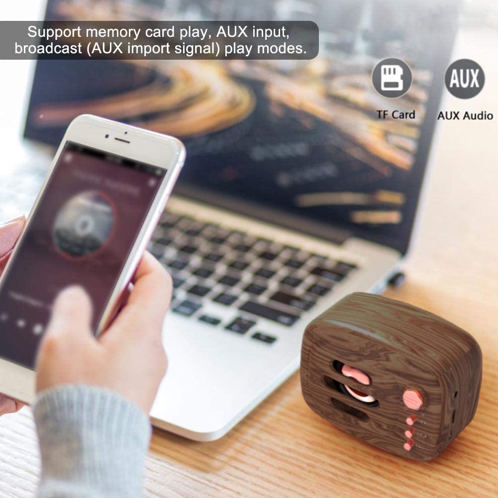 B11 Retro Wood Grain Mini Bluetooth Speaker