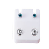 Birthstone Stainless Steel Surgical Stud Earrings -