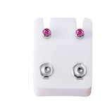 Birthstone Stainless Steel Surgical Stud Earrings -