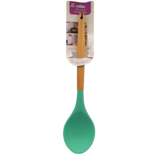 22480 Silicone Bamboo Solid Spoon