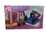 Red Deer Fashion Blocks Play Set - Bedroom