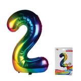 Rainbow Number Helium Balloon 106cm