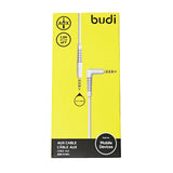 Budi Aux Cable White 1.2m Right Angle M8J150X90-WHT