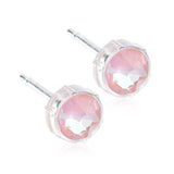 Blomdahl Medical Plastic 6mm Dusty Pink Stud Earrings