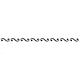Jem Stencil - Scroll Border - 153 X 6mm / 6 X 0.2”