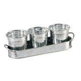 3pc Planter galvanized with tray 19-120