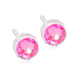 Blomdahl Medical Plastic 6mm Rose Stud Earrings
