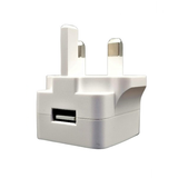 UK 3 Pin USB Travel Adapter
