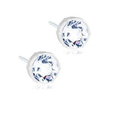 Blomdahl Medical Plastic 6mm Crystal Stud Earrings