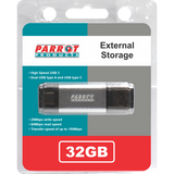 External Storage USB 3 Type A + USB C 32GB Flash Drive XT0032