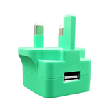 UK 3 Pin USB Travel Adapter