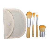 Eco Anti-Bacterial 5 Piece Bamboo Makeup Powder Brush Set