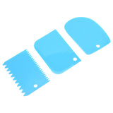 3 Piece Icing scrapers, combs and smooth