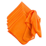 Yellow Dusters Vensico - Yellow Duster Clothes for Dry/Wet Cleaning - Orange (Pack of 10)