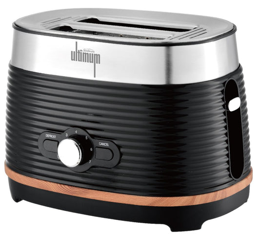 Sunbeam Ultimum 2 slice toaster with wood trim effect. 800W