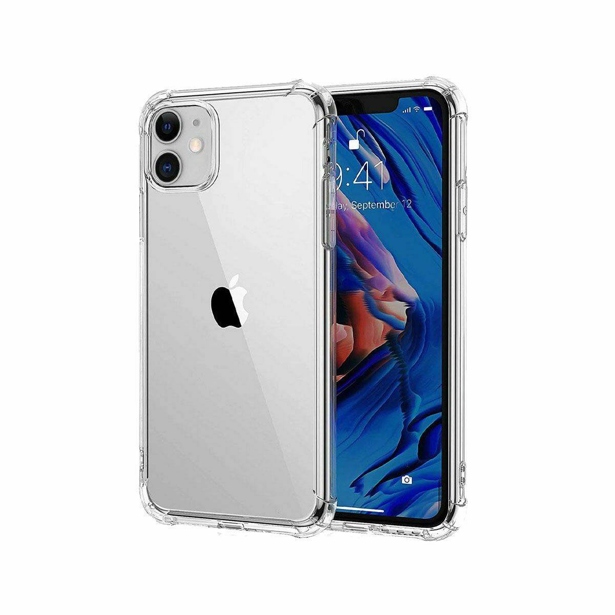 HZRICH iPhone XS Max Case, Clear Shockproof Bumper Case With[Glass Screen Protector] Soft TPU Silicone Case Cover[Drop Protection] Crystal Gel Case
