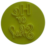 Hubbe He or She Cookie Embosser