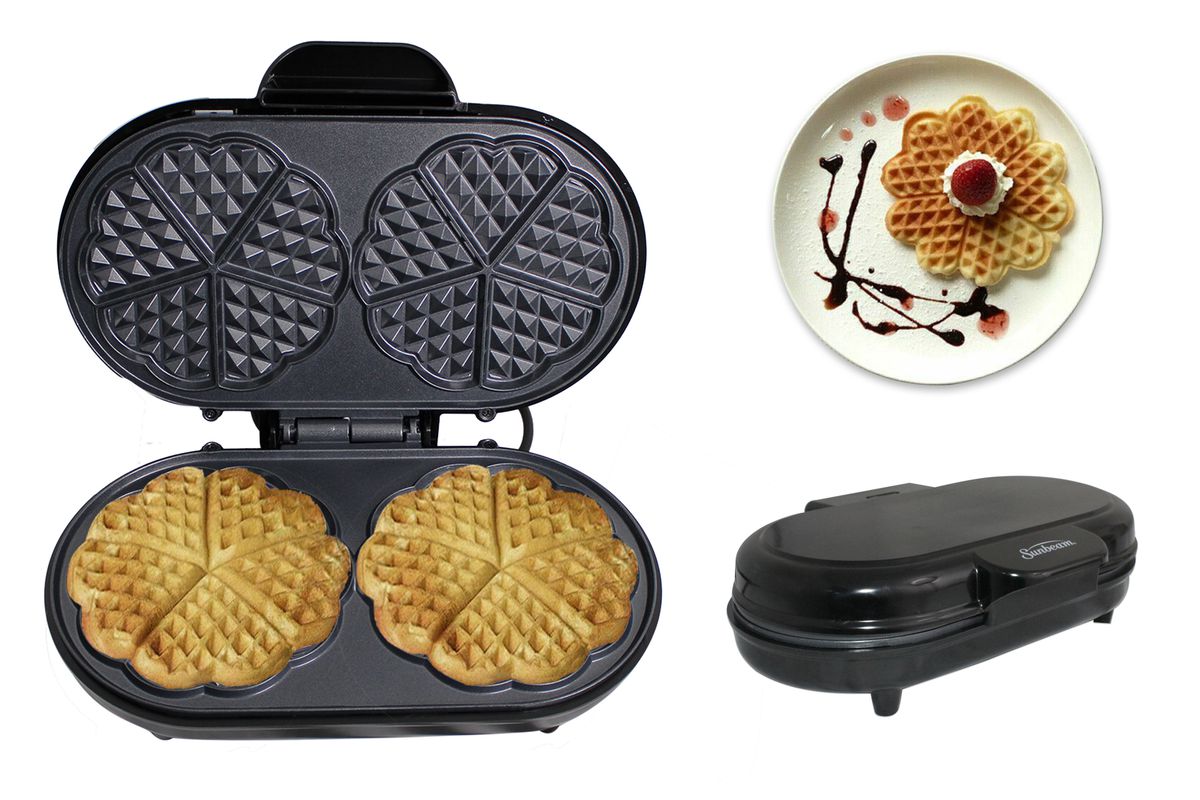 Sunbeam Heart Shaped Electric Non Stick Waffle Maker SWM-510