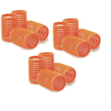 Large Hair Rollers with Pins - Orange Pack of 4