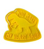 Hubbe Cookie Cutter - Valentines Dino - You Make My Heart Saur