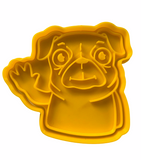 Hubbe Cookie Cutter - Waving Pug