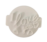 Hubbe - Cookie Embosser - I Love You with Hearts