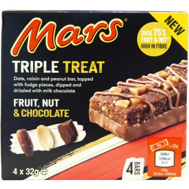 Mars Triple Treat Fruit Nut & Chocolate Bars pack Hubbe Central