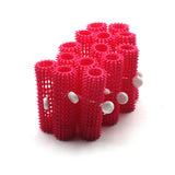 Small Hair Rollers with Pins Red - 10 Piece