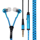 Metallic Earphones with Zipper Cord
