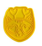 Hubbe Cookie Cutter - Valentine's Cat with Heart Headband