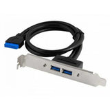 10 PIN 2-Port Full Bracket USB 2.0 Cable with Bracket GC-USB-2P